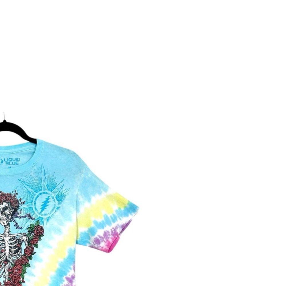Liquid Blue Grateful Dead Rose Garden Tie-Dye T-Shirt - Picture 3 of 5